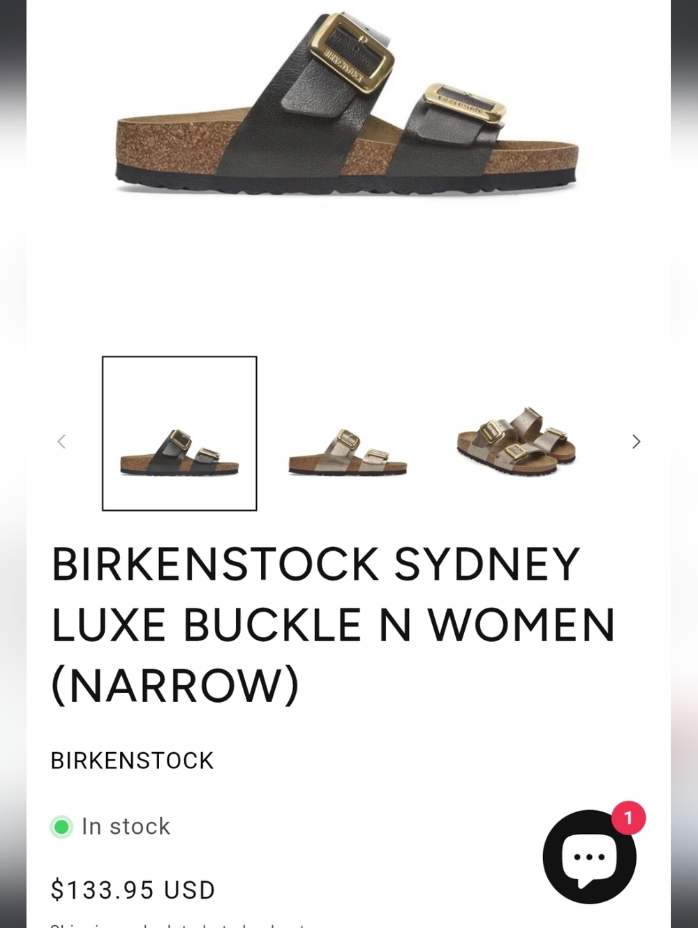 Birkenstock Sydney Big Buckle Licorice